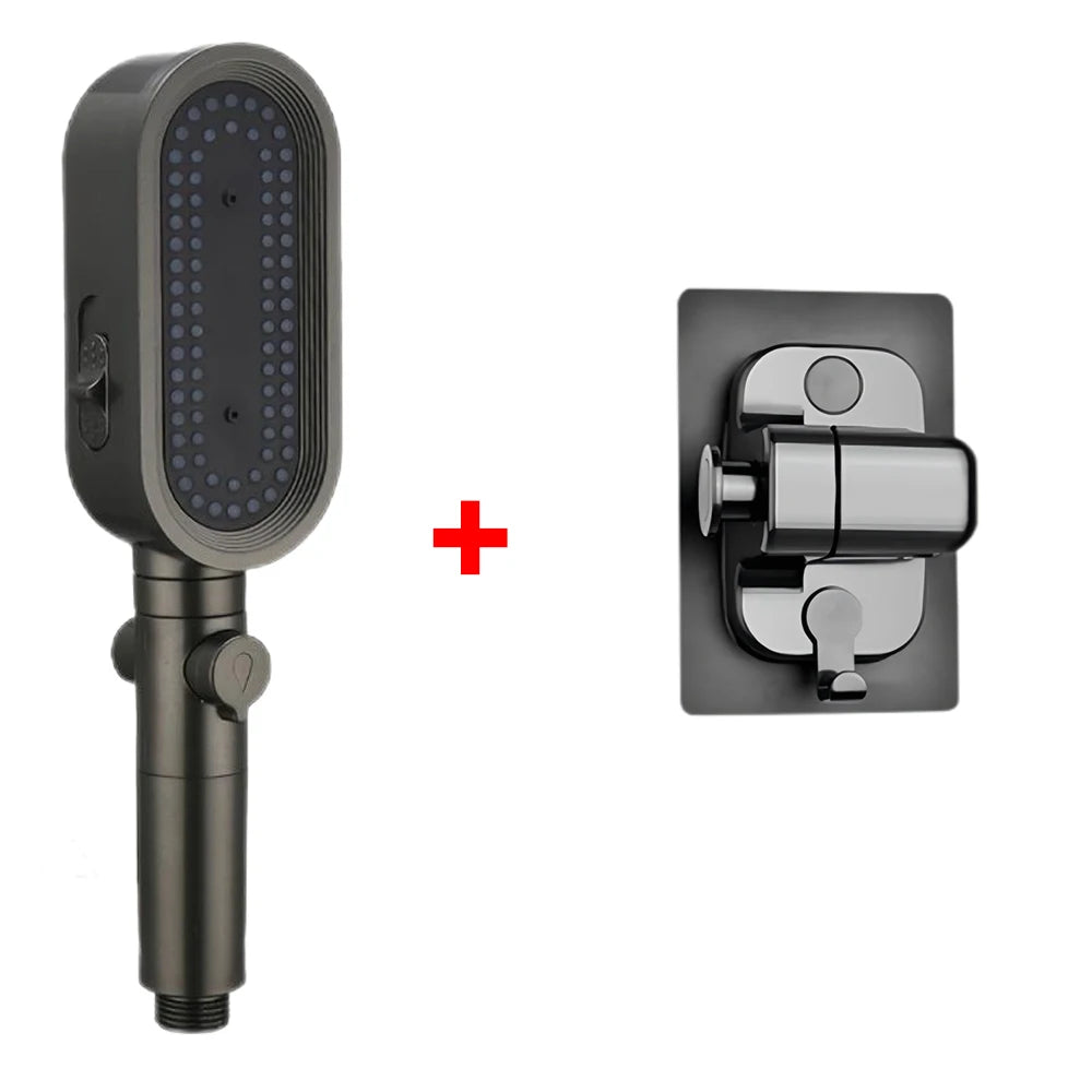 3 Modes Handheld Shower Head Strong High Pressure Water Saving Filtered Showerhead Fall-Resistant ABS Bathroom Shower Nozzle