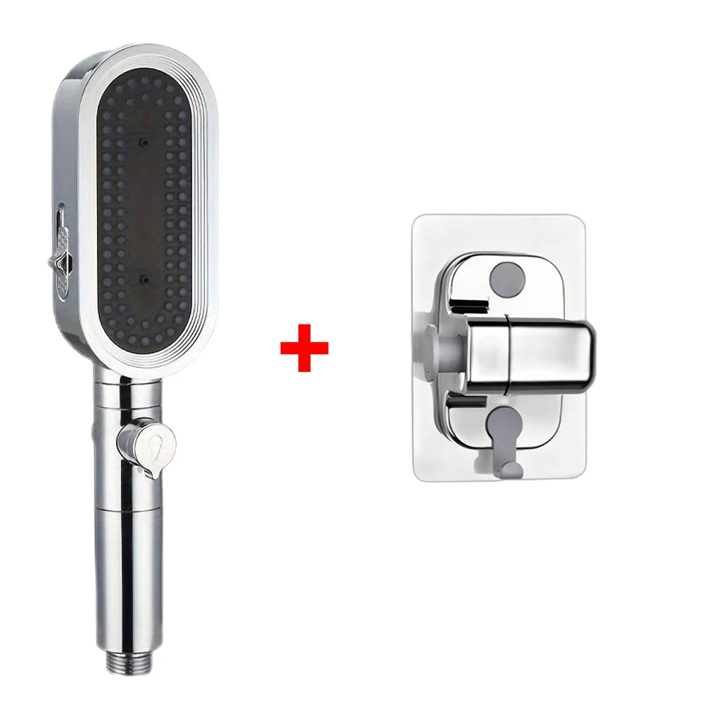 3 Modes Handheld Shower Head Strong High Pressure Water Saving Filtered Showerhead Fall-Resistant ABS Bathroom Shower Nozzle