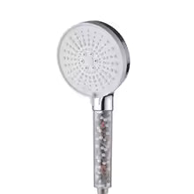 5-Speed Adjustable Handheld Filter Booster Shower Head with Negative Ion Hard Water Softening Technology