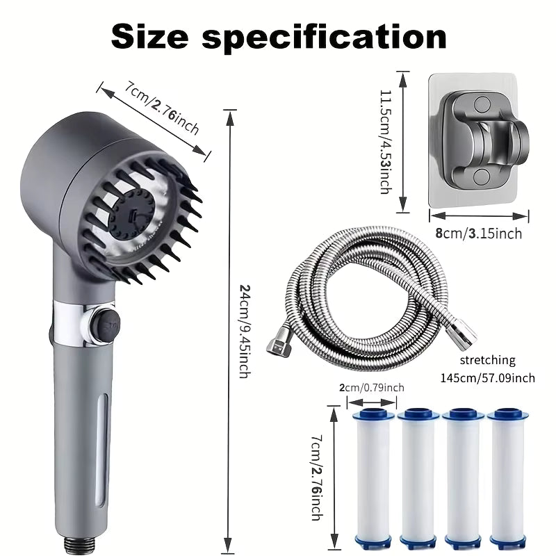 2025 New Ionic Drop Turbo Filter Shower Head with Handheld Spray