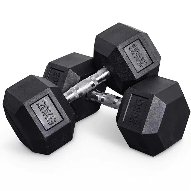 Elevate Your Workout with Our Premium Hexagonal Rubber Coated 5Lb Dumbbell Set for Strength Training