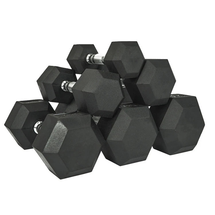 Elevate Your Workout with Our Premium Hexagonal Rubber Coated 5Lb Dumbbell Set for Strength Training