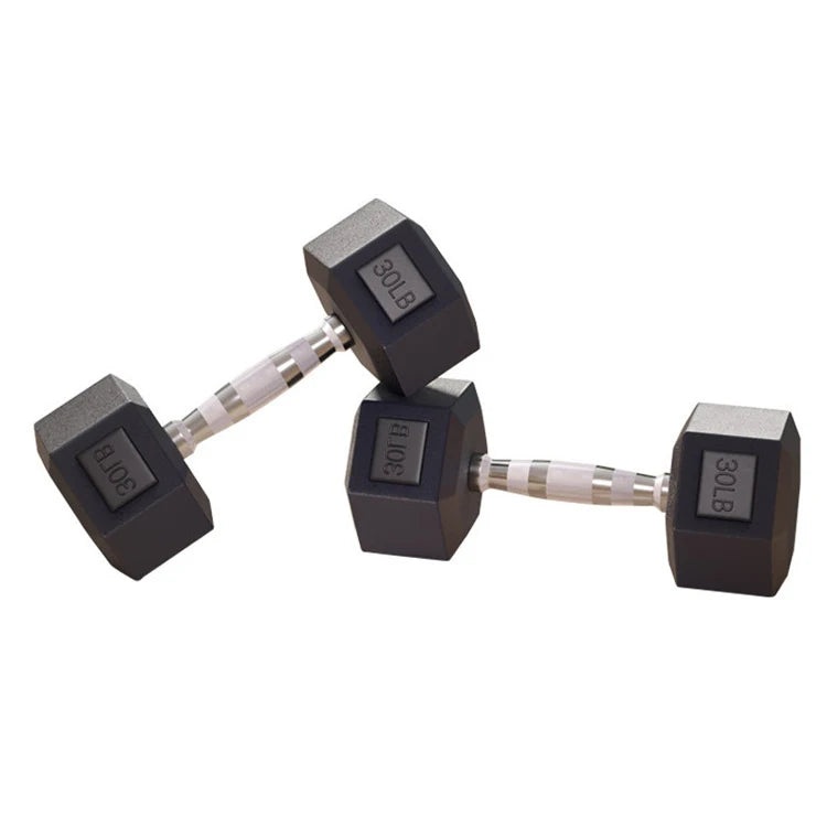 Elevate Your Workout with Our Premium Hexagonal Rubber Coated 5Lb Dumbbell Set for Strength Training