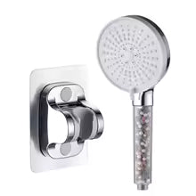 5-Speed Adjustable Handheld Filter Booster Shower Head with Negative Ion Hard Water Softening Technology