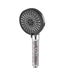 5-Speed Adjustable Handheld Filter Booster Shower Head with Negative Ion Hard Water Softening Technology