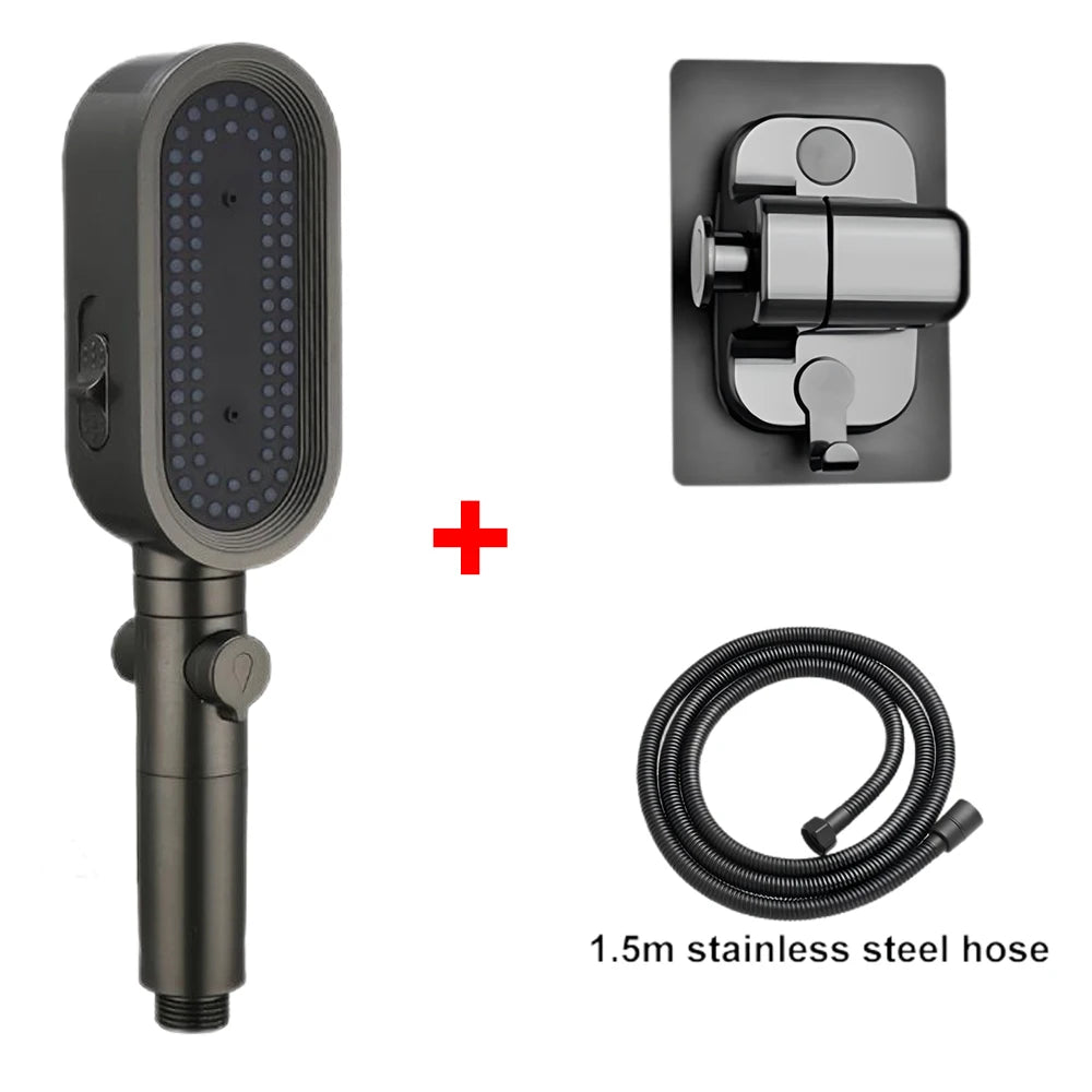 3 Modes Handheld Shower Head Strong High Pressure Water Saving Filtered Showerhead Fall-Resistant ABS Bathroom Shower Nozzle