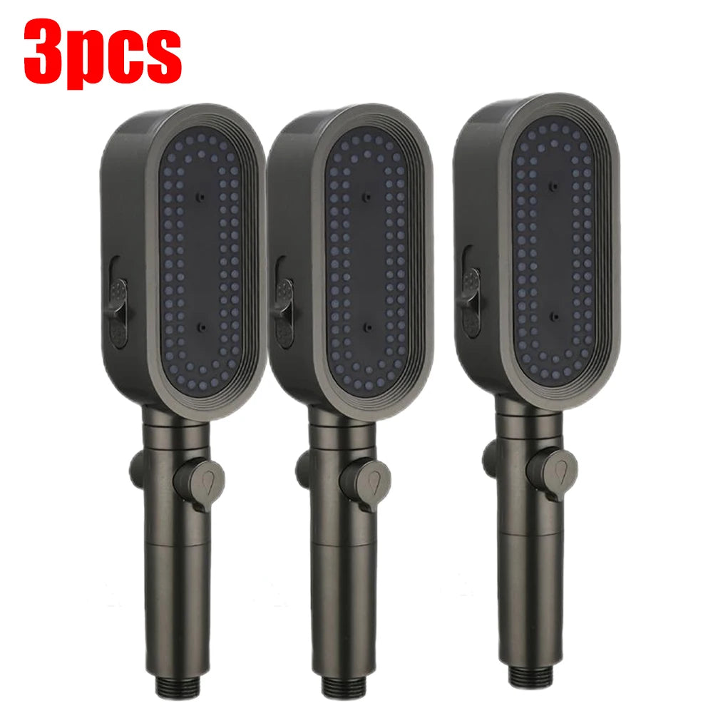 3 Modes Handheld Shower Head Strong High Pressure Water Saving Filtered Showerhead Fall-Resistant ABS Bathroom Shower Nozzle