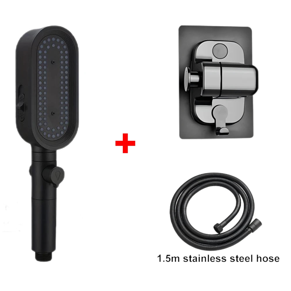 3 Modes Handheld Shower Head Strong High Pressure Water Saving Filtered Showerhead Fall-Resistant ABS Bathroom Shower Nozzle