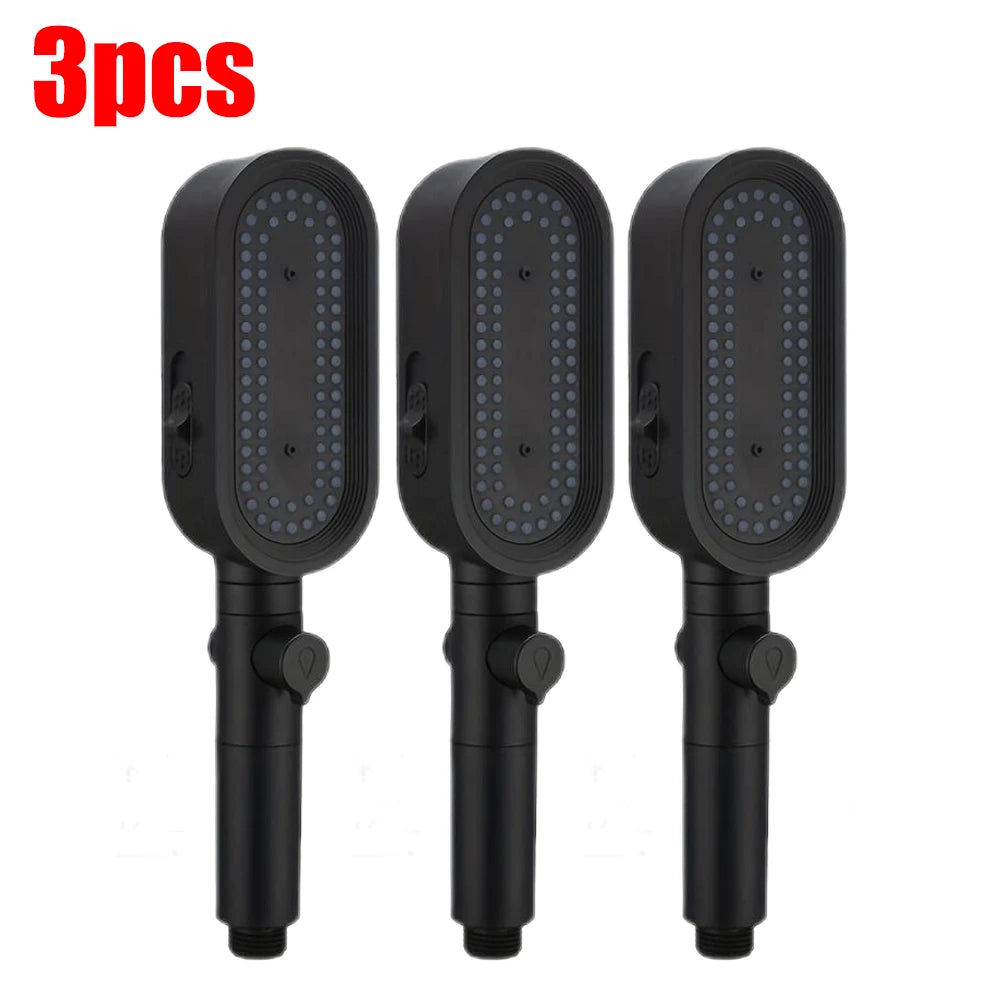 3 Modes Handheld Shower Head Strong High Pressure Water Saving Filtered Showerhead Fall-Resistant ABS Bathroom Shower Nozzle